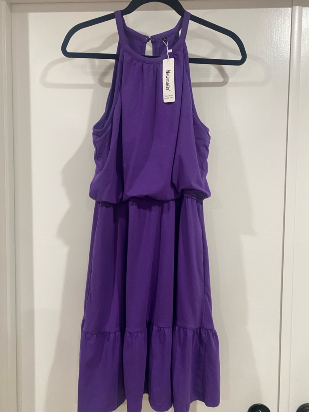 Mossimo Supply Co. Girls' Purple Halter Tiered Dress - Bright Purple